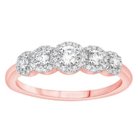 Thumbnail for LADIES RING 1/2 CT ROUND DIAMOND 10K ROSE GOLD