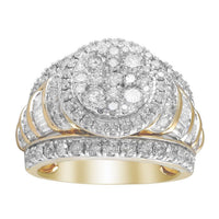 Thumbnail for LADIES RING 3 CT ROUND/BAGUETTE DIAMOND 10K YELLOW GOLD