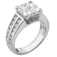 Thumbnail for LADIES RING 1 3/4 CT ROUND/PRINCESS DIAMOND 14K WHITE GOLD