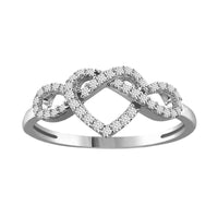 Thumbnail for LADIES RING 1/6 CT ROUND  DIAMOND 10K WHITE GOLD
