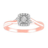 Thumbnail for LADIES RING 1/10 CT ROUND DIAMOND 10K ROSE GOLD