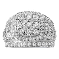 Thumbnail for LADIES RING 1 CT ROUND/BAGUETTE DIAMOND 10K WHITE GOLD