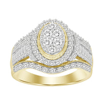 Thumbnail for LADIES RING 1 CT ROUND/BAGUETTE DIAMOND 10K YELLOW GOLD