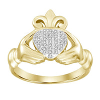 Thumbnail for LADIES RING 1/15 CT ROUND DIAMOND 10K YELLOW GOLD