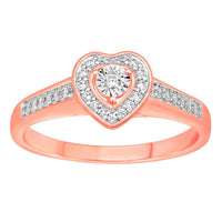 Thumbnail for LADIES RING 1/15 CT ROUND DIAMOND 10K ROSE GOLD
