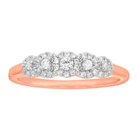 Thumbnail for LADIES RING 1/4 CT ROUND DIAMOND 10K ROSE GOLD