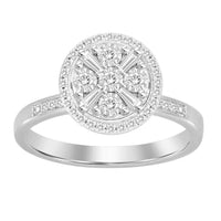 Thumbnail for LADIES RING 1/4 CT ROUND/BAGUETTE DIAMOND 10K WHITE GOLD