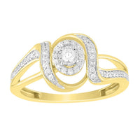 Thumbnail for LADIES RING 1/5 CT ROUND DIAMOND 10K YELLOW GOLD