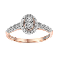 Thumbnail for LADIES RING 1/10 CT ROUND DIAMOND 10K ROSE GOLD