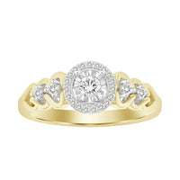 Thumbnail for LADIES RING 1/5 CT ROUND DIAMOND 10K YELLOW GOLD