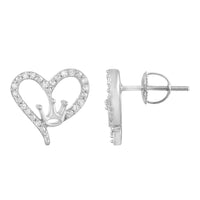 Thumbnail for LADIES EARRING 1/8 CT ROUND DIAMOND 10K WHITE GOLD
