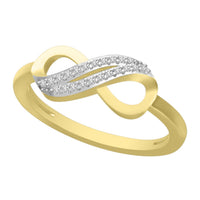 Thumbnail for LADIES RING 1/10 CT ROUND DIAMOND 10K YELLOW GOLD