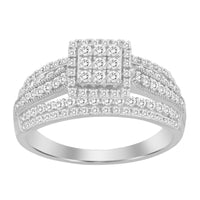 Thumbnail for LADIES RING 1/2 CT ROUND DIAMOND 10K WHITE GOLD