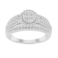 Thumbnail for LADIES RING 1/2 CT ROUND DIAMOND 10K WHITE GOLD