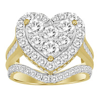 Thumbnail for LADIES RING 3 CT ROUND/BAGUETTE DIAMOND 10K YELLOW GOLD