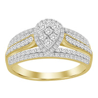 Thumbnail for LADIES RING 1/2 CT ROUND DIAMOND 10K YELLOW GOLD