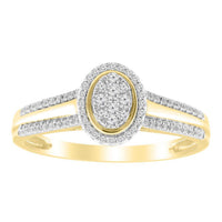 Thumbnail for LADIES BRIDAL RING 1/4 CT ROUND DIAMOND 10K YELLOW GOLD