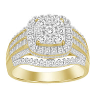 Thumbnail for LADIES RING 1 CT ROUND/BAGUETTE DIAMOND 10K YELLOW GOLD