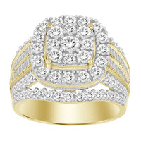 Thumbnail for LADIES RING 2 CT ROUND/BAGUETTE DIAMOND 10K YELLOW GOLD