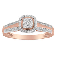 Thumbnail for LADIES BRIDAL RING 1/4 CT ROUND DIAMOND 10K ROSE GOLD