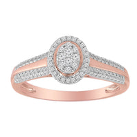 Thumbnail for LADIES BRIDAL RING 1/4 CT ROUND DIAMOND 10K ROSE GOLD