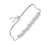 0.05CT RD DIAAMONDS SET IN SILVER LADIES BRACELET