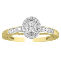 Thumbnail for LADIES RING 1/6 CT ROUND DIAMOND 10K YELLOW GOLD