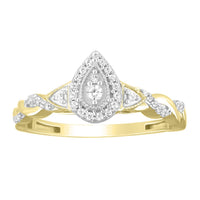 Thumbnail for LADIES RING 1/6 CT ROUND DIAMOND 10K YELLOW GOLD