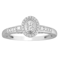 Thumbnail for LADIES RING 1/6 CT ROUND DIAMOND 10K WHITE GOLD