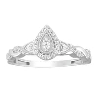 Thumbnail for LADIES RING 1/6 CT ROUND DIAMOND 10K WHITE GOLD