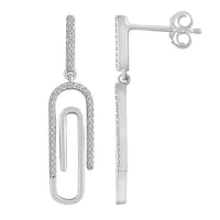 Thumbnail for LADIES EARRING 1/4 CT ROUND DIAMOND 10K WHITE GOLD