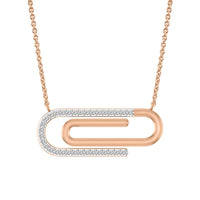 Thumbnail for LADIES NECKLACE 1/4 CT ROUND DIAMOND 10K ROSE GOLD