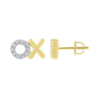 Thumbnail for LADIES EARRING 1/6 CT ROUND DIAMOND 10K YELLOW GOLD