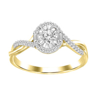 Thumbnail for LADIES RING 1/4 CT ROUND DIAMOND 10K YELLOW GOLD