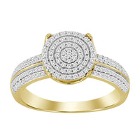 Thumbnail for LADIES RING 1/3 CT ROUND DIAMOND 10K YELLOW GOLD