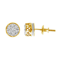 Thumbnail for LADIES EARRING 1/6 CT ROUND DIAMOND 10K YELLOW GOLD