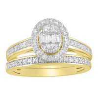 Thumbnail for LADIES RING 1/2 CT ROUND/BAGUETTE DIAMOND 14K YELLOW GOLD