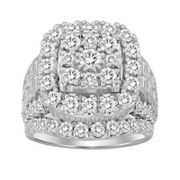 Thumbnail for LADIES RING 5 CT ROUND/BAGUETTE DIAMOND 10K WHITE GOLD