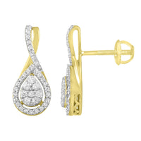 Thumbnail for LADIES EARRING 1/3 CT ROUND DIAMOND 10K YELLOW GOLD