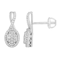 Thumbnail for LADIES EARRING 1/3 CT ROUND DIAMOND 10K WHITE GOLD
