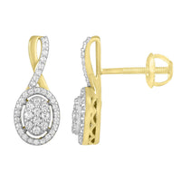 Thumbnail for LADIES EARRING 1/3 CT ROUND DIAMOND 10K YELLOW GOLD