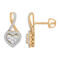 Thumbnail for LADIES EARRING 1/3 CT ROUND DIAMOND 10K ROSE GOLD