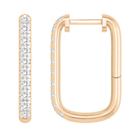 Thumbnail for LADIES EARRING 1/2 CT ROUND DIAMOND 10K ROSE GOLD