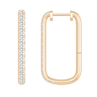 Thumbnail for LADIES EARRING 1 CT ROUND DIAMOND 10K ROSE GOLD