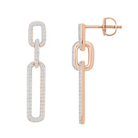 Thumbnail for LADIES EARRING 1/4 CT ROUND DIAMOND 10K ROSE GOLD