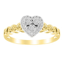 Thumbnail for LADIES RING 1/8 CT ROUND DIAMOND 10K YELLOW GOLD