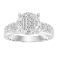 Thumbnail for LADIES RING 1/3 CT ROUND/BAGUETTE DIAMOND 10K WHITE GOLD