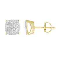 Thumbnail for LADIES EARRING 1/3 CT ROUND/BAGUETTE DIAMOND 10K YELLOW GOLD