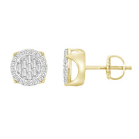 Thumbnail for LADIES EARRING 1/4 CT ROUND/BAGUETTE DIAMOND 10K YELLOW GOLD