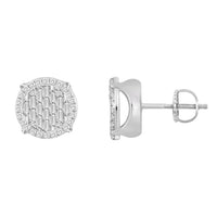 Thumbnail for LADIES EARRING 1/3 CT ROUND/BAGUETTE DIAMOND 10K WHITE GOLD